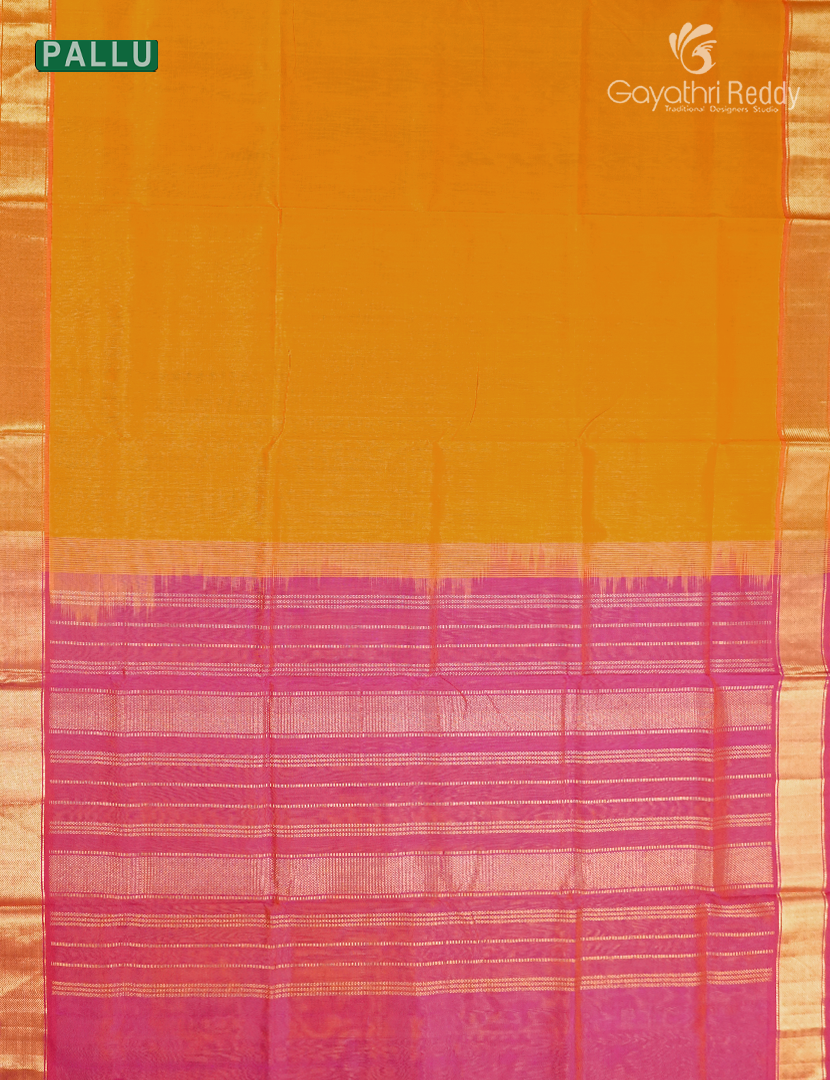 Pure Arani Sico Saree in Tangarine and Pink