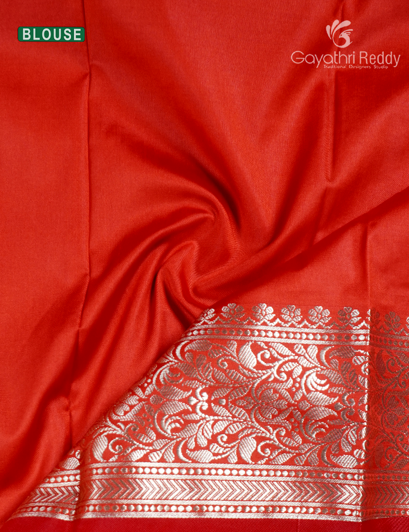 Semi Banaras Katan Silk Saree in Deep Purple and Red