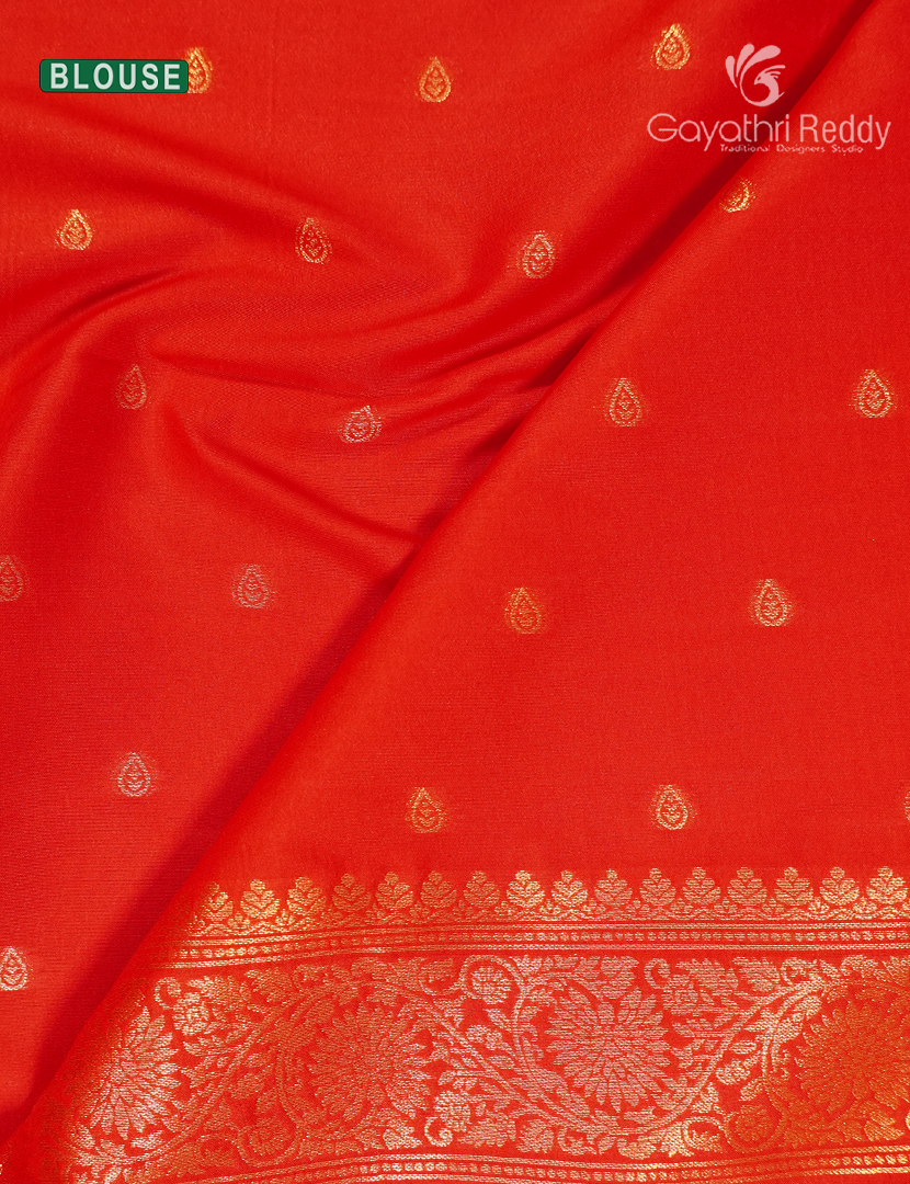 Semi Kanchipuram Art Silk Saree in Red
