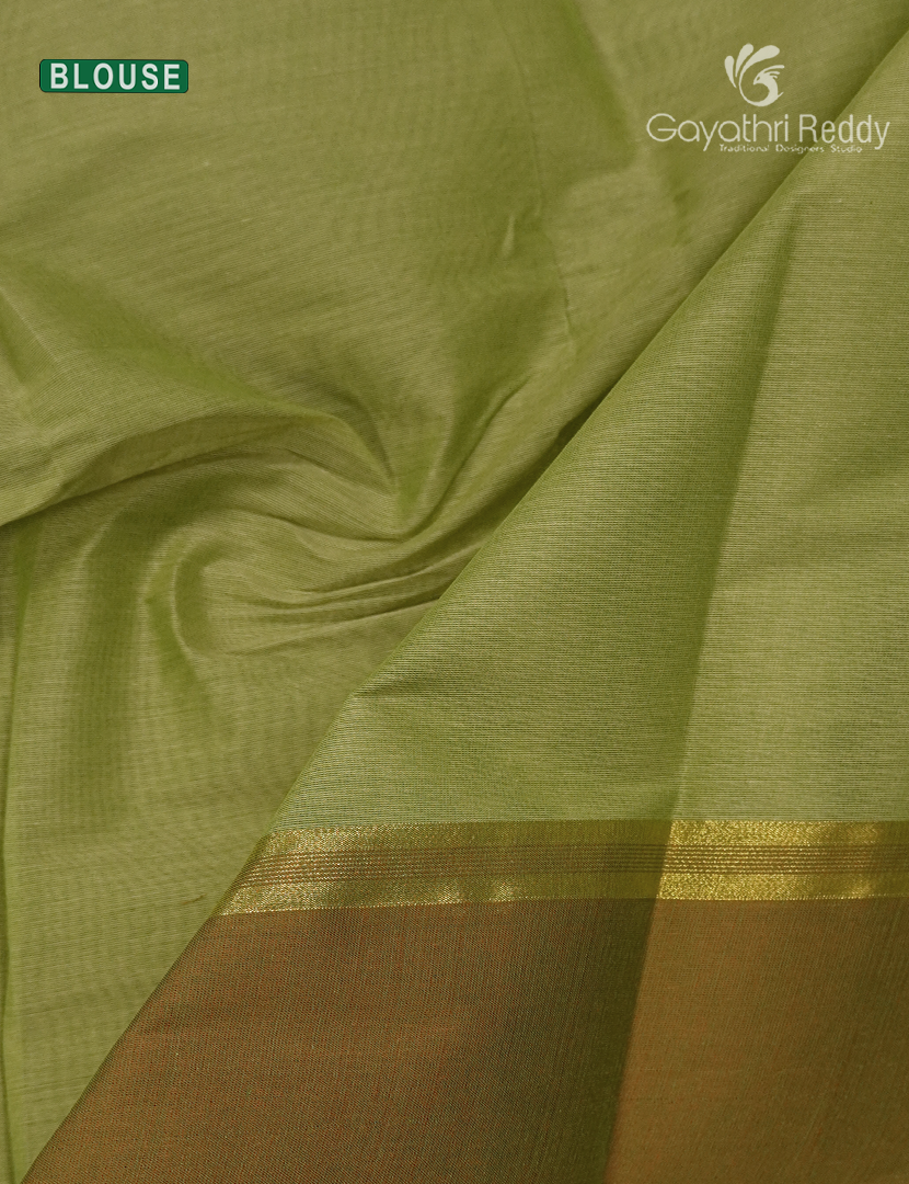 Pure Kanchi Cotton Saree in Green