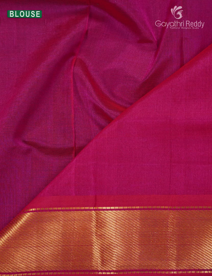 Pure Arani Sico Saree in Tangarine and Pink