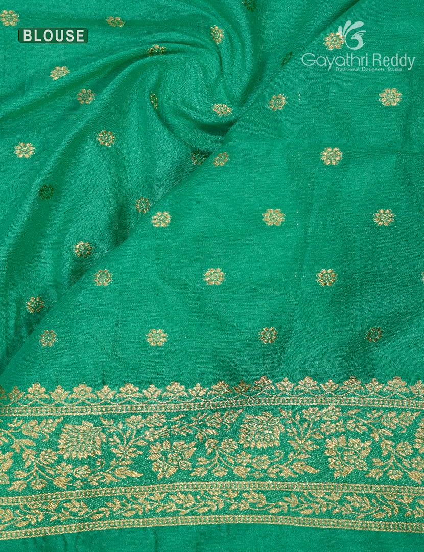 Banaras Georgette Saree in Sea Foam Green