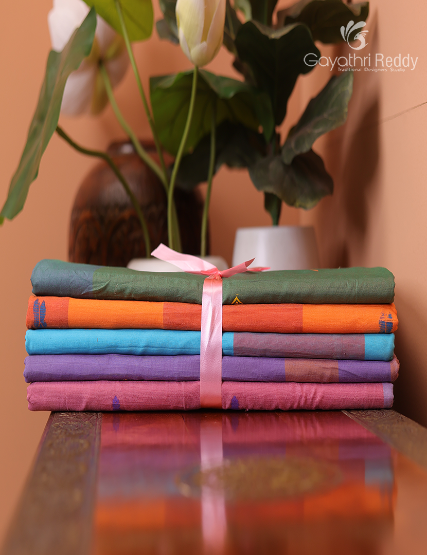 Silk Cotton Sarees Combo ( Set of 5 )