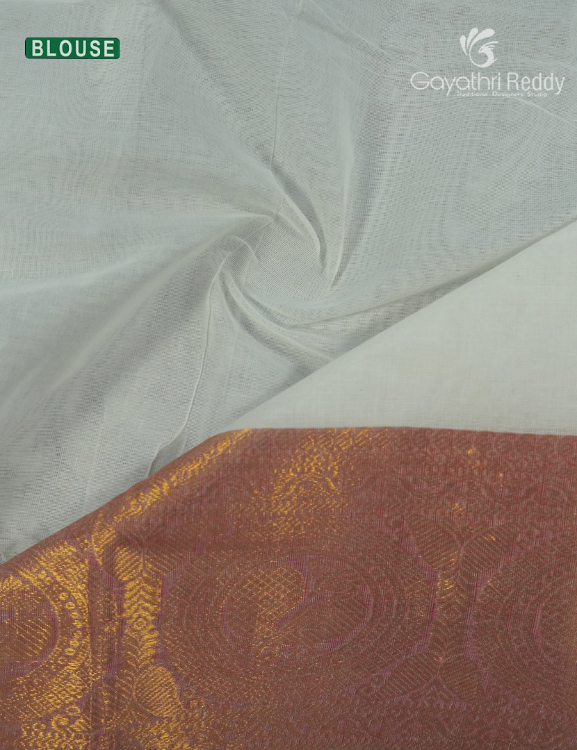Pure Handloom Cotton Saree in Cream