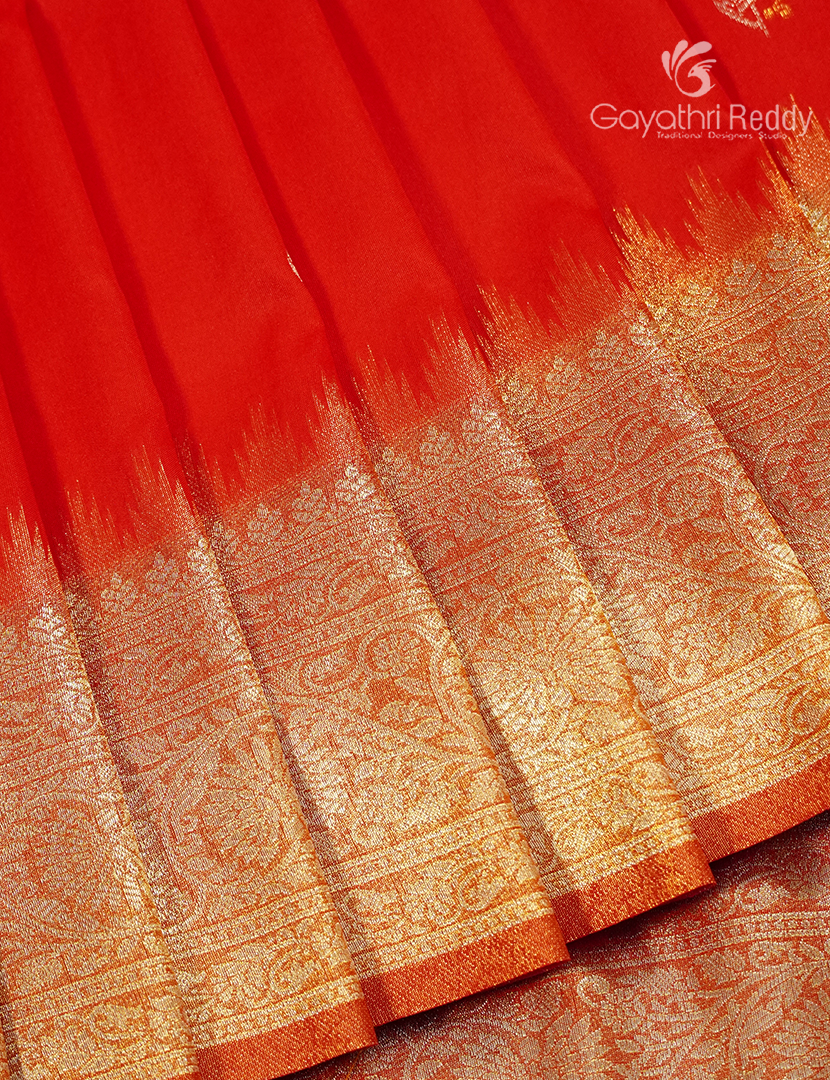 Semi Kanchipuram Art Silk Saree in Red