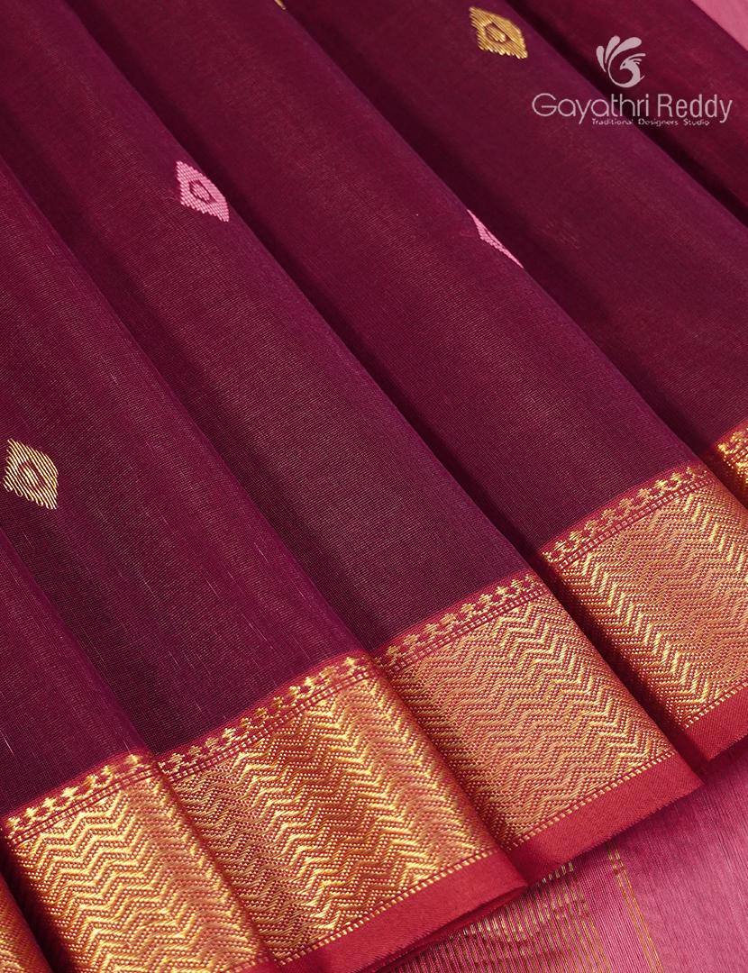 PURE CHANDERI BUTTA SAREES -CPS1196