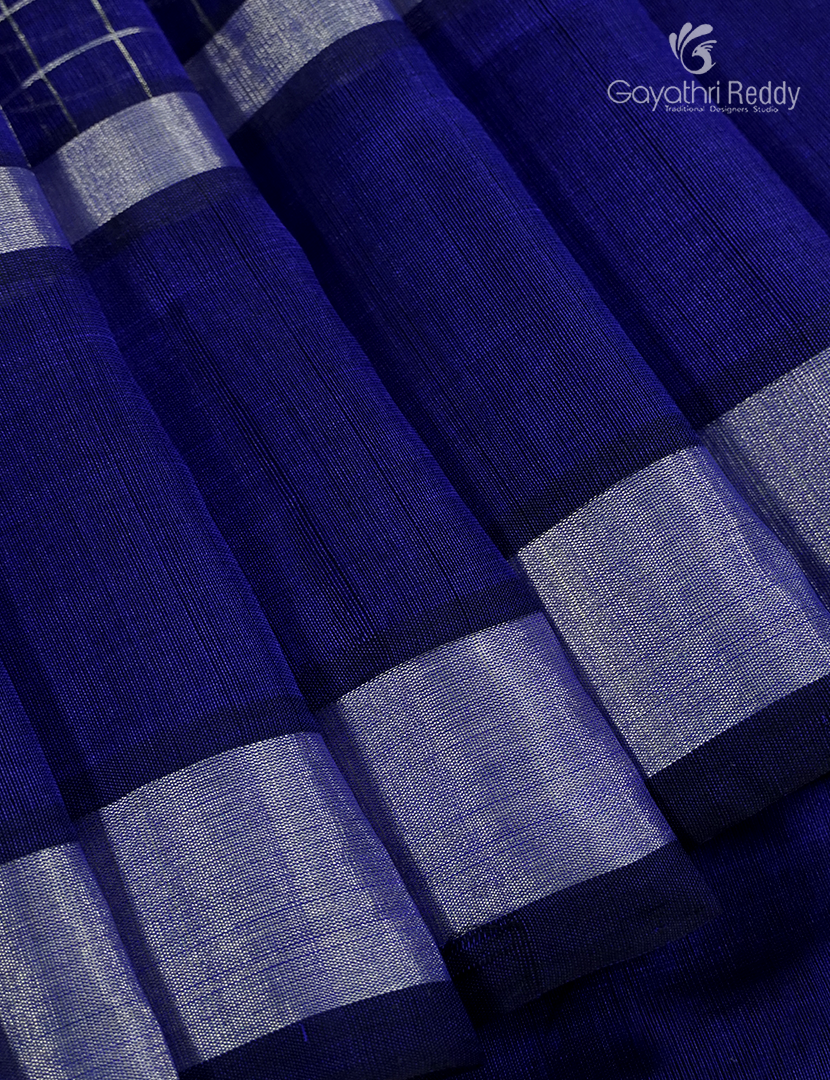 Pure Arani Sico Saree in Navy Blue