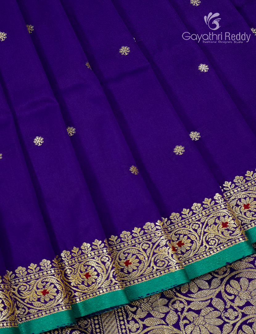 Semi Katan Silk Saree in Purple