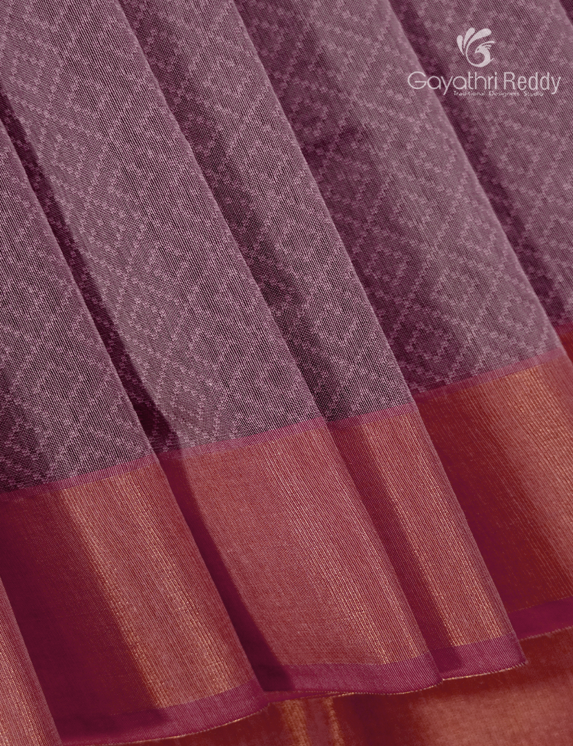 Semi Ikat Sico Saree in Baby Pink