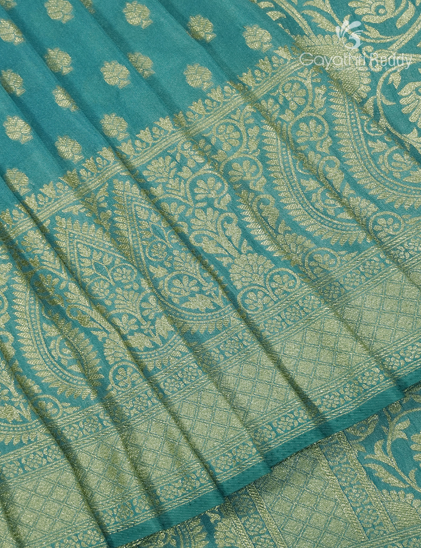 Banaras Georgette Saree in Aqua Blue