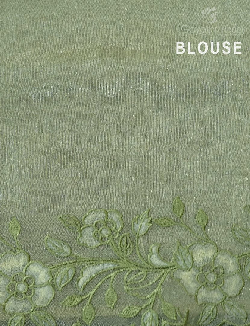 GLASS ORGANZA HAND WORK SAREE-FO702