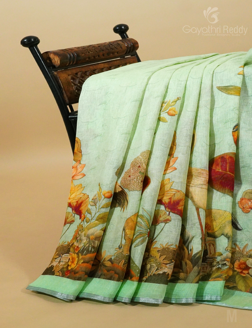 PURE LINEN SAREE-L1318