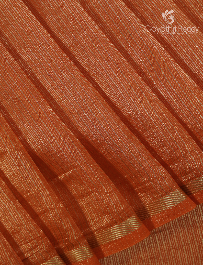 Pure Tissue Saree in Orange