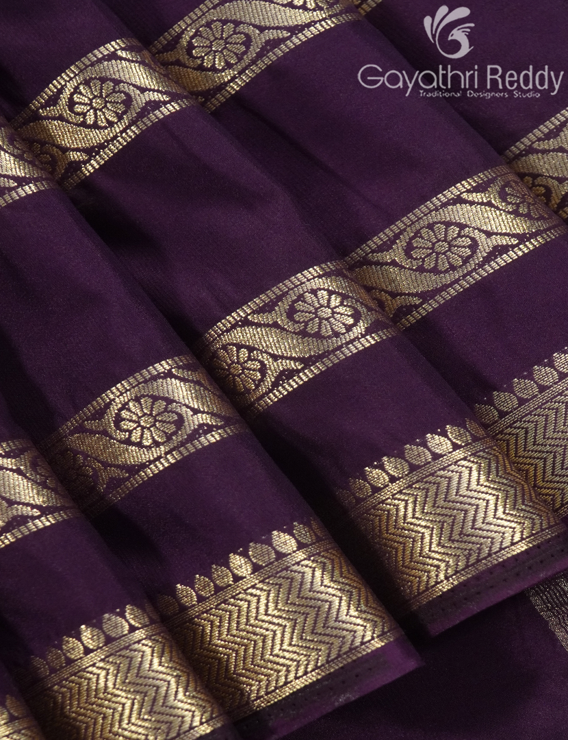 SEMI MYSORE CRAPE SAREE-SMC349