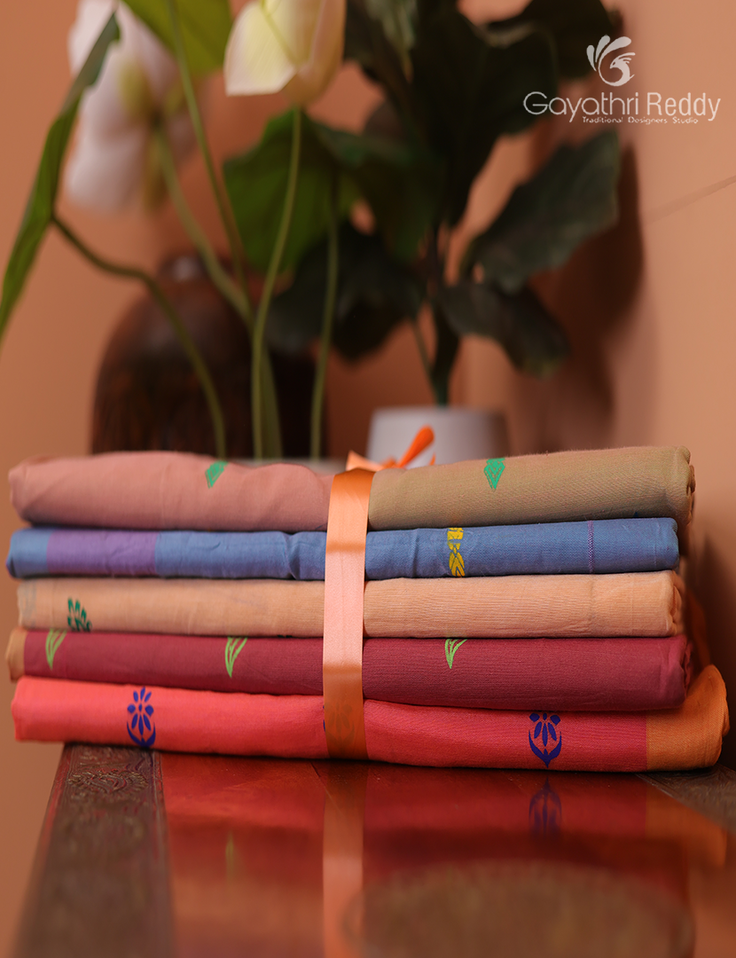 Silk Cotton Sarees Combo ( Set of 5 )