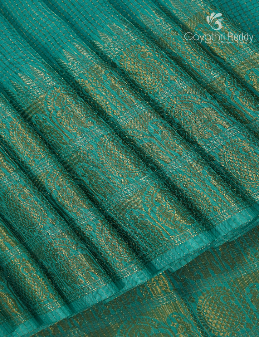 Semi Mysore Crepe Saree in Sea Green