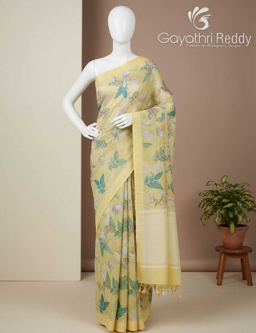PURE LINEN SAREE-L1431