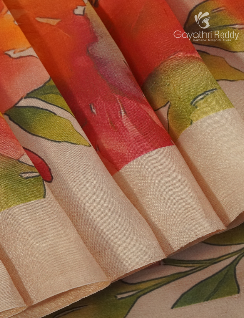 Pure Dupion Digital Print Saree-DS305