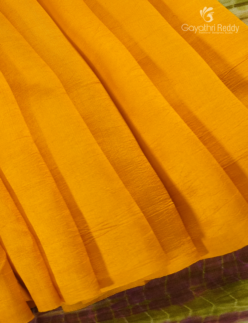 Pure Dupion Digital Print Saree in Yellow