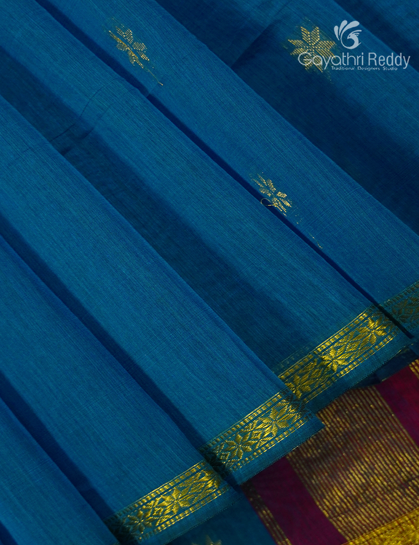 Sico Saree in Blue and Red
