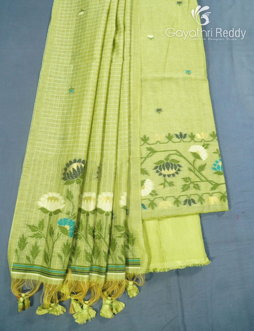 JAMDANI DRESS MATERIAL(3PC)-JDM9