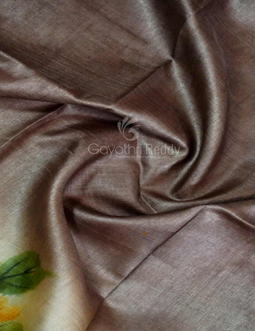 PURE DESI TUSSAR SILK HAND PAINTED-TS769