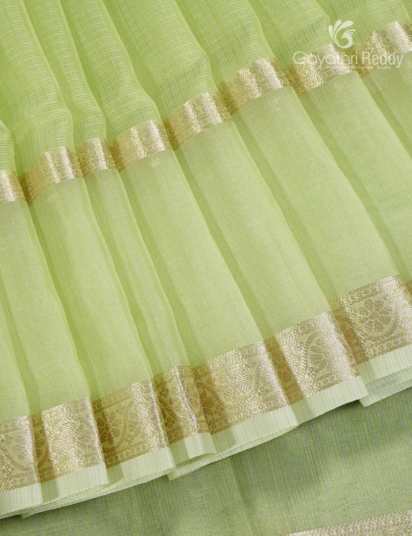 Kota Fancy Saree in Pastel Apple Green