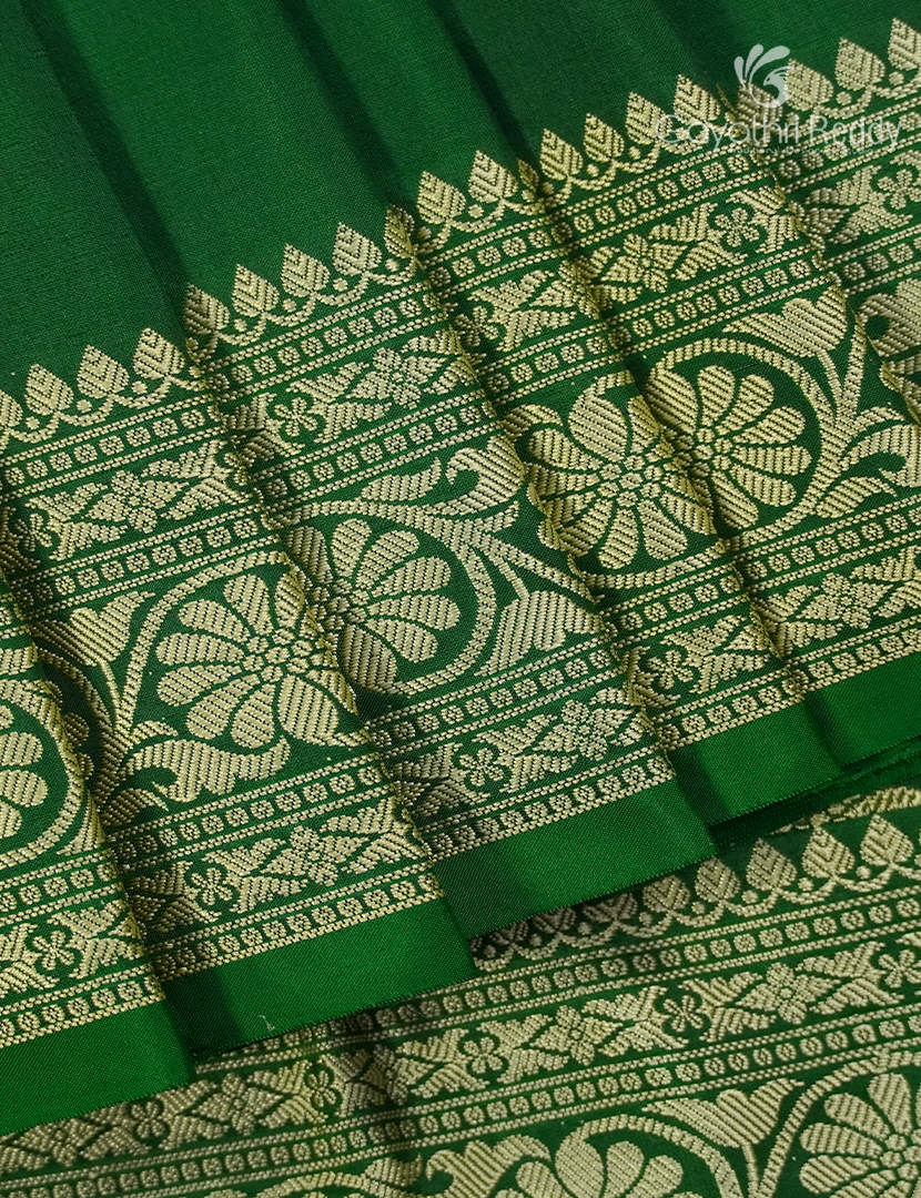 Pure Banaras Katan Silk Saree in Mango Green