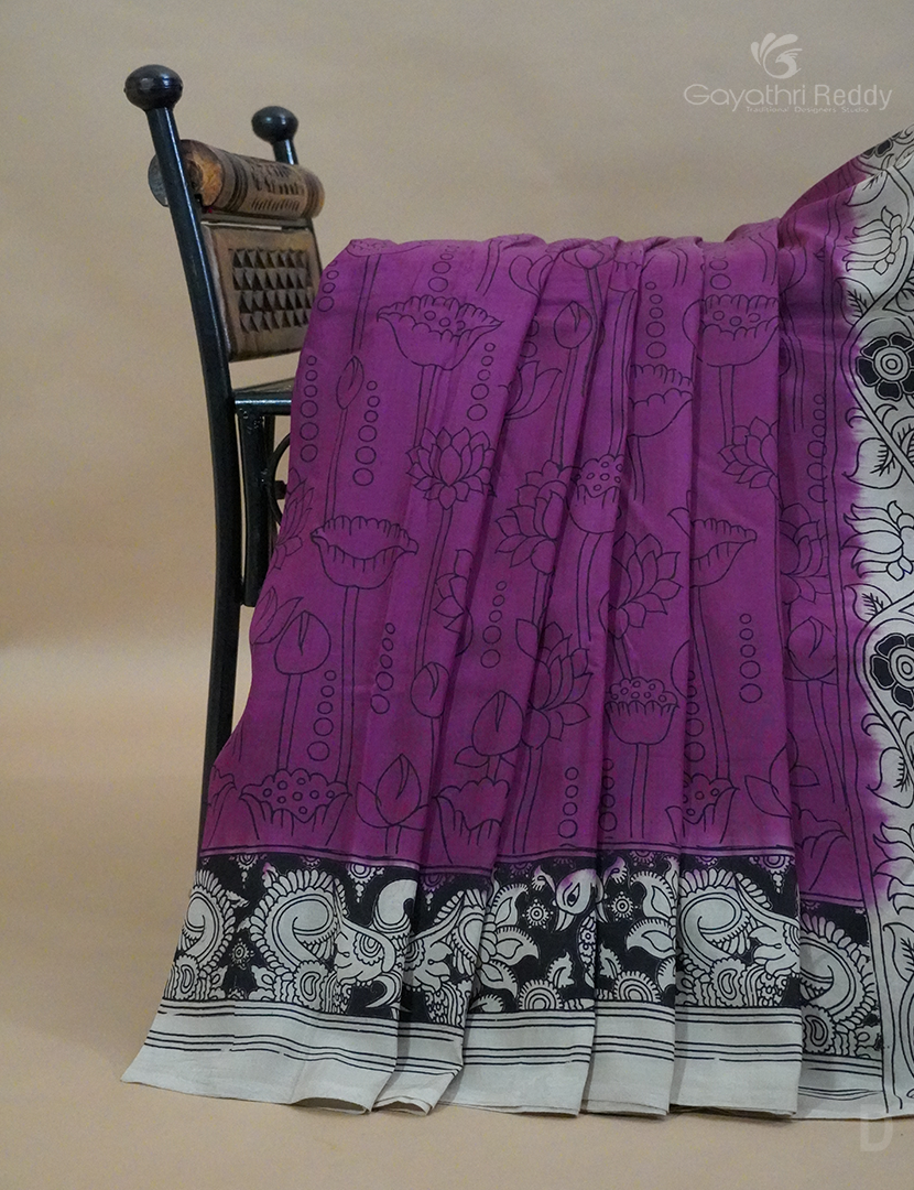 PURE KALAMKARI  KADI  SILK -KKS3