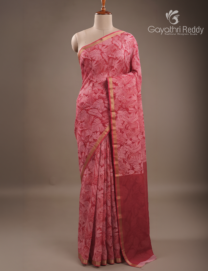 Premium Quality Cotton Kota Saree in Rani Pink