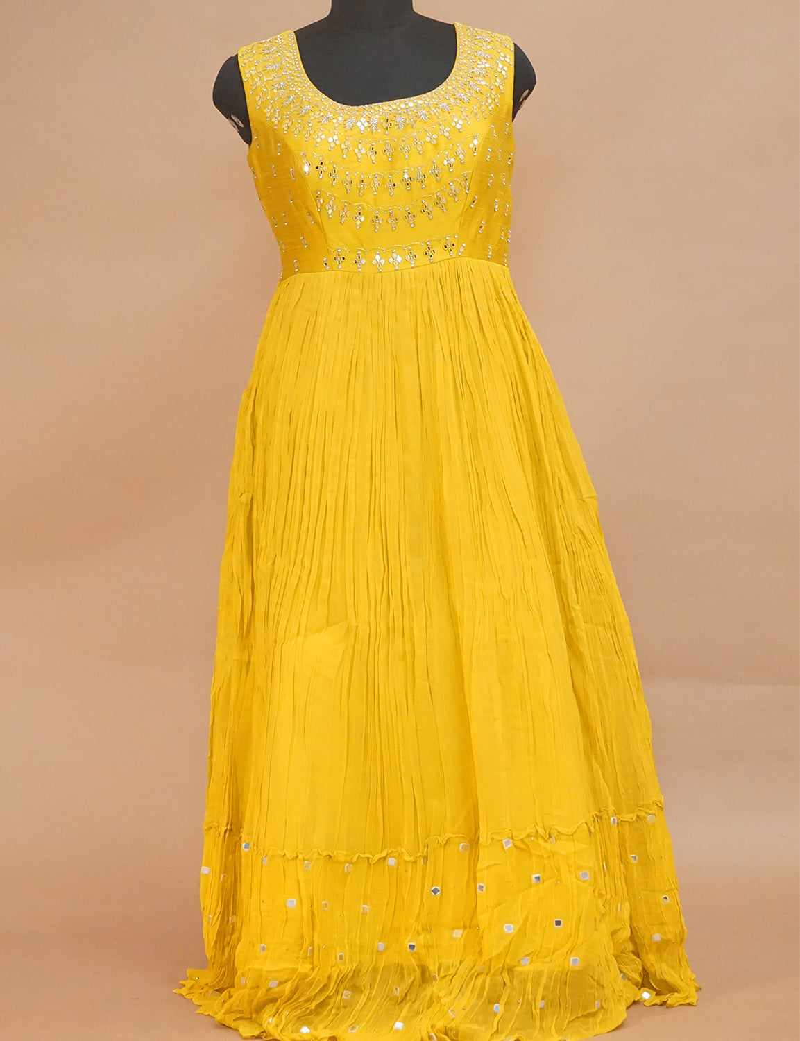 Fancy Long Gown Yellow-FL86