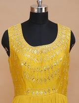 Fancy Long Gown Yellow-FL86