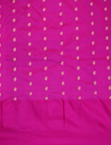 BANARAS KATAN SILK Sea Blue & Magenta Pink Combination Saree-BP77
