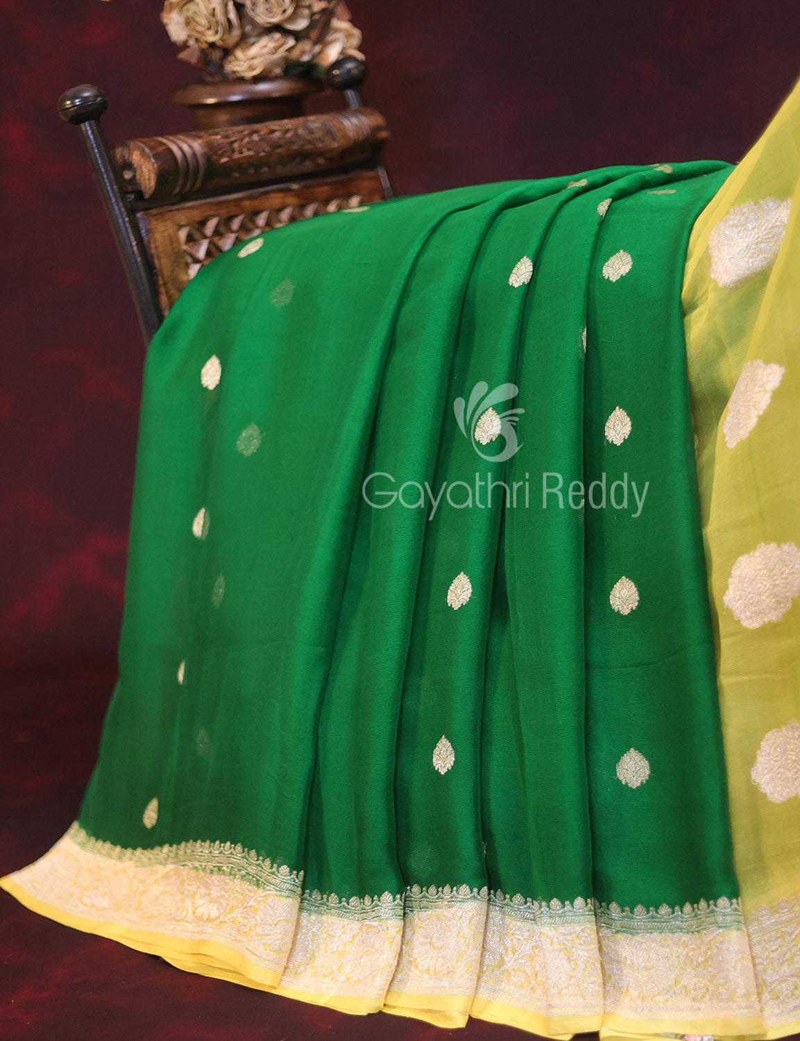 Navrathi Special Green Colour Sarees SGCS5