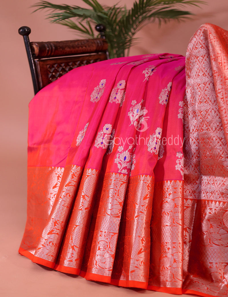 Navrathri's Special Peach Pink Sarees PPS5