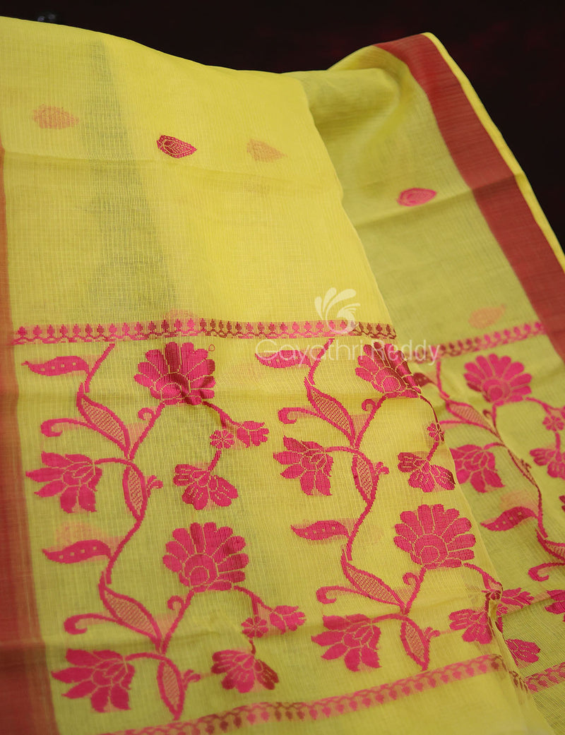 Buy Summer Green Zari Woven Kota Silk Saree Online | Samyakk