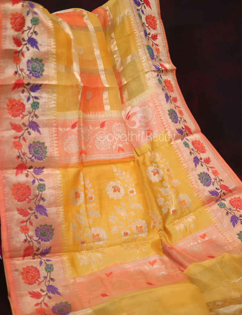 Shaded Handcrafted Gota Jaal Pure Kota Silk Leheriya Saree – Nykaa Fashion