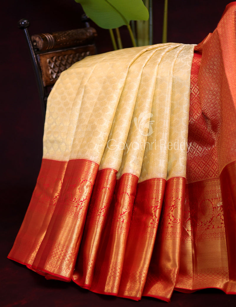 Bridal Kanchipuram Wedding WOVEN SILK BLEND Sarees - Pramukh Fab - 3712711