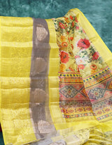 Banaras Semi Raw Silk Saree -SRS57