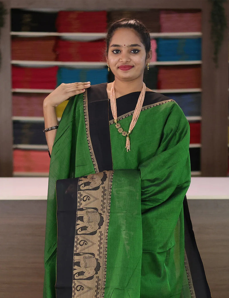 Party Wear, Traditional Green color Satin Silk, Silk fabric Saree : 1880764