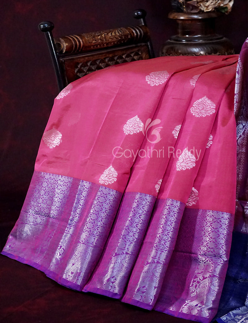 Navrathri's Special Dark Pink Saree - SDPS14