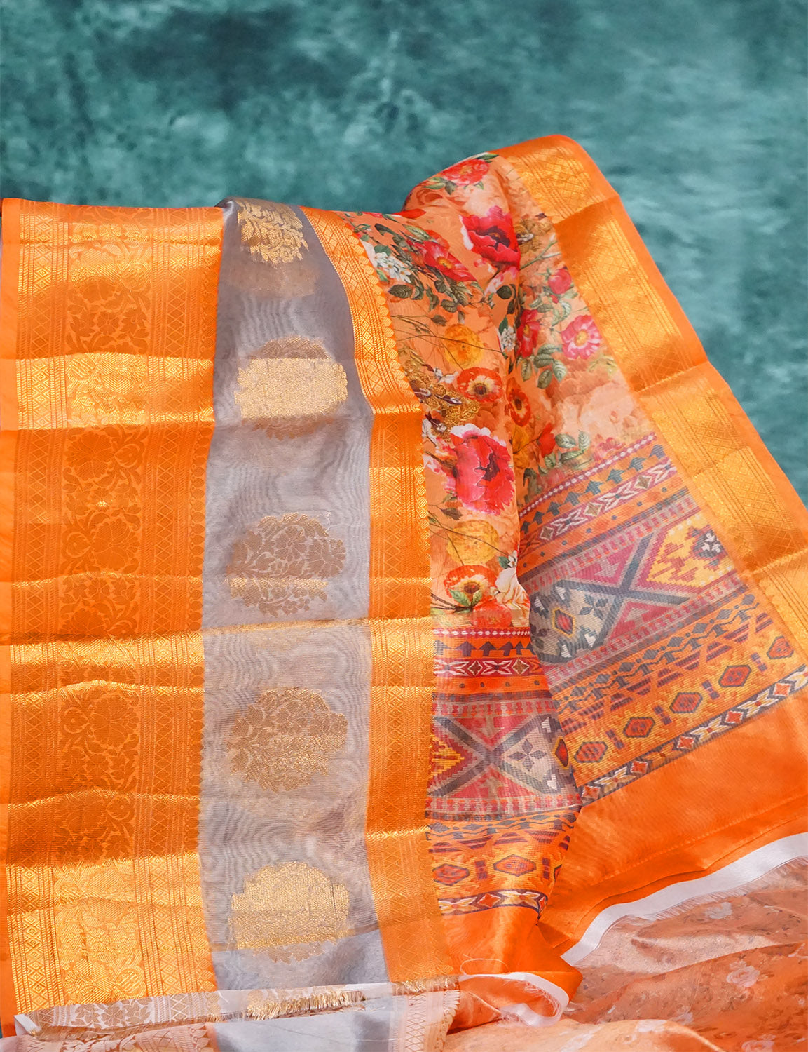 Banaras Semi Raw Silk Saree -SRS62