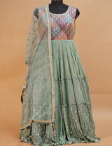 Fancy Long Gown Olive Green-FL85